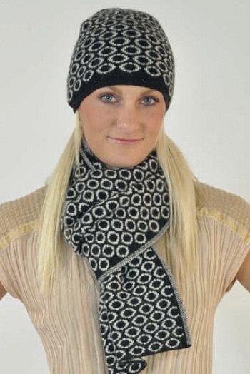 Knitted set 27346-27356 SET black / gray